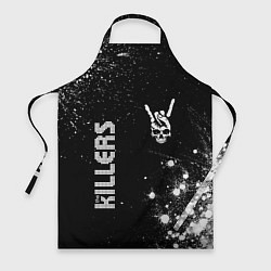 Фартук кулинарный The Killers и рок символ на темном фоне, цвет: 3D-принт