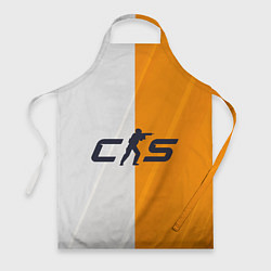 Фартук кулинарный Counter Strike 2 White Orange Stripes, цвет: 3D-принт