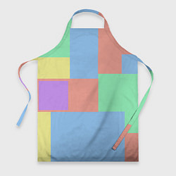 Фартук кулинарный Разноцветные квадраты и прямоугольники, цвет: 3D-принт