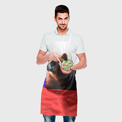 Фартук кулинарный Медведь на флаге России, цвет: 3D-принт — фото 2