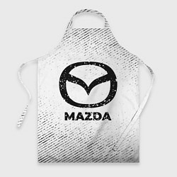 Фартук кулинарный Mazda с потертостями на светлом фоне, цвет: 3D-принт