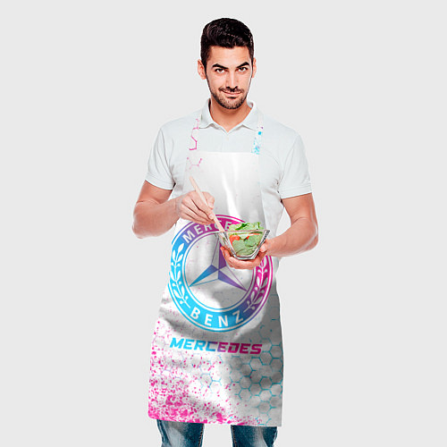 Фартук Mercedes neon gradient style / 3D-принт – фото 2