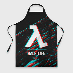 Фартук кулинарный Half-Life в стиле glitch и баги графики на темном, цвет: 3D-принт