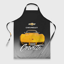 Фартук кулинарный Американская машина Chevrolet Corvette 70-х годов, цвет: 3D-принт