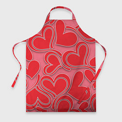 Фартук кулинарный Love hearts, цвет: 3D-принт