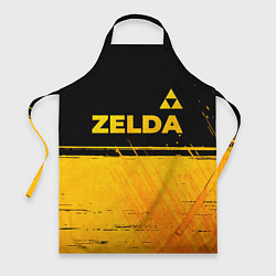 Фартук кулинарный Zelda - gold gradient: символ сверху, цвет: 3D-принт