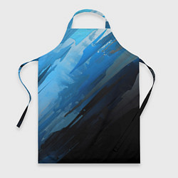 Фартук кулинарный Black blue style, цвет: 3D-принт