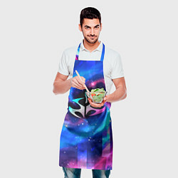 Фартук кулинарный Hitman неоновый космос, цвет: 3D-принт — фото 2