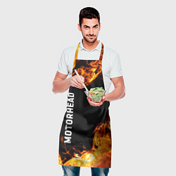 Фартук кулинарный Motorhead и пылающий огонь, цвет: 3D-принт — фото 2
