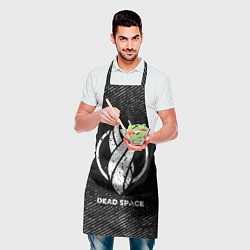 Фартук кулинарный Dead Space с потертостями на темном фоне, цвет: 3D-принт — фото 2