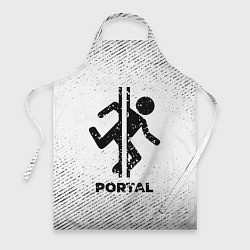 Фартук кулинарный Portal с потертостями на светлом фоне, цвет: 3D-принт
