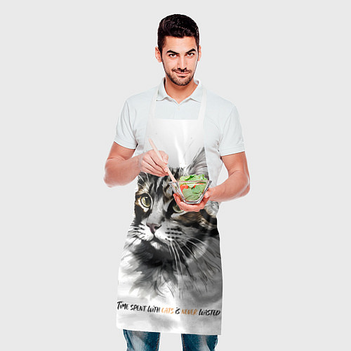 Фартук Время с кошкой никогда не потрачено зря / 3D-принт – фото 2