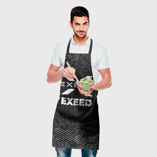 Фартук Exeed с потертостями на темном фоне / 3D-принт – фото 2