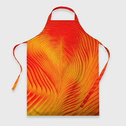 Фартук кулинарный Фантазия в красном и желтом, цвет: 3D-принт
