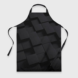 Фартук кулинарный Чёрные геометрические блоки, цвет: 3D-принт