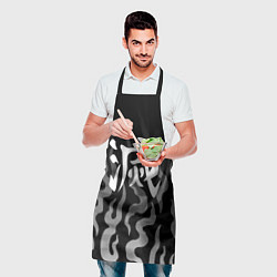 Фартук кулинарный Знак истребителей демонов - огонь, цвет: 3D-принт — фото 2