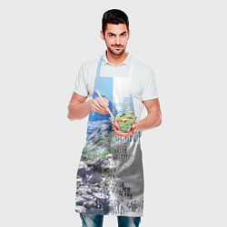 Фартук кулинарный Горы России, цвет: 3D-принт — фото 2