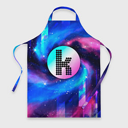 Фартук кулинарный The Killers неоновый космос, цвет: 3D-принт