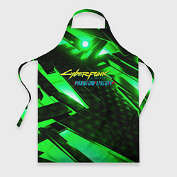 Фартук кулинарный Cyberpunk 2077 phantom liberty neon green, цвет: 3D-принт