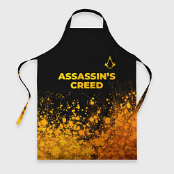 Фартук кулинарный Assassins Creed - gold gradient: символ сверху, цвет: 3D-принт