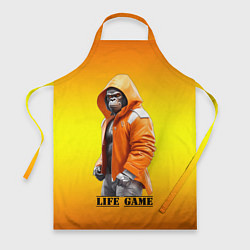 Фартук кулинарный Обезьяна в капюшоне - жизнь игра, цвет: 3D-принт