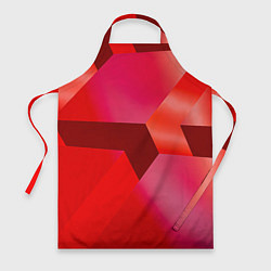 Фартук кулинарный Красная геометрия, цвет: 3D-принт