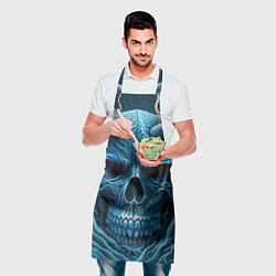 Фартук кулинарный Череп на дне морской пучины, цвет: 3D-принт — фото 2