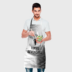 Фартук кулинарный Tokyo Revengers glitch на светлом фоне, цвет: 3D-принт — фото 2