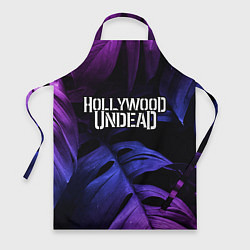Фартук кулинарный Hollywood Undead neon monstera, цвет: 3D-принт