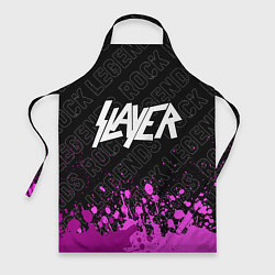 Фартук кулинарный Slayer rock legends: символ сверху, цвет: 3D-принт