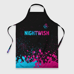 Фартук кулинарный Nightwish - neon gradient: символ сверху, цвет: 3D-принт