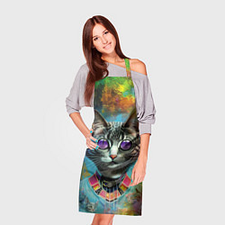 Фартук кулинарный Cat fashionista - neural network, цвет: 3D-принт — фото 2