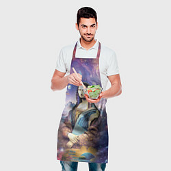 Фартук кулинарный Мона Лиза - космическая фантазия, цвет: 3D-принт — фото 2