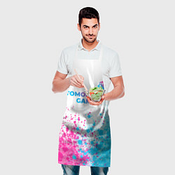 Фартук кулинарный Tomodachi Game neon gradient style: символ сверху, цвет: 3D-принт — фото 2