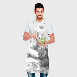Фартук кулинарный Клоунада чб, цвет: 3D-принт — фото 2