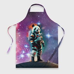 Фартук кулинарный Панда бравый космонавт - нейросеть, цвет: 3D-принт