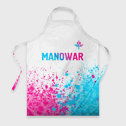 Фартук кулинарный Manowar neon gradient style: символ сверху, цвет: 3D-принт