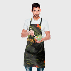 Фартук кулинарный CS GO green texture, цвет: 3D-принт — фото 2