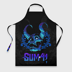 Фартук кулинарный Sum41 horns skull, цвет: 3D-принт