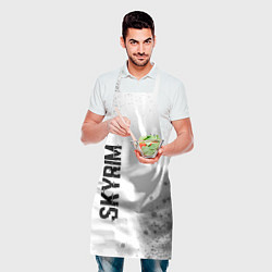 Фартук кулинарный Skyrim glitch на светлом фоне: надпись, символ, цвет: 3D-принт — фото 2