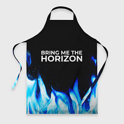 Фартук кулинарный Bring Me the Horizon blue fire, цвет: 3D-принт