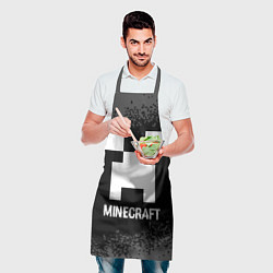Фартук кулинарный Minecraft glitch на темном фоне, цвет: 3D-принт — фото 2