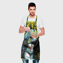 Фартук кулинарный Ребекка в куртке самурая - Киберпанк, цвет: 3D-принт — фото 2