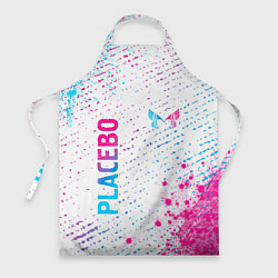 Фартук кулинарный Placebo neon gradient style: надпись, символ, цвет: 3D-принт