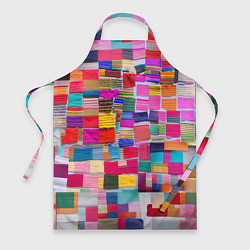 Фартук кулинарный Разноцветные лоскутки, цвет: 3D-принт
