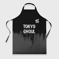 Фартук кулинарный Tokyo Ghoul glitch на темном фоне: символ сверху, цвет: 3D-принт