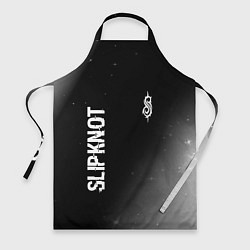 Фартук кулинарный Slipknot glitch на темном фоне: надпись, символ, цвет: 3D-принт