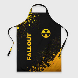 Фартук кулинарный Fallout - gold gradient: надпись, символ, цвет: 3D-принт