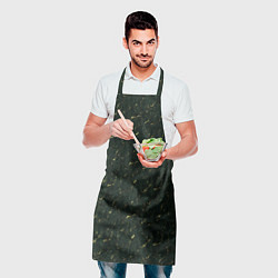 Фартук кулинарный Текстура зелёный мрамор, цвет: 3D-принт — фото 2
