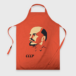 Фартук кулинарный СССР Ленин жив, цвет: 3D-принт